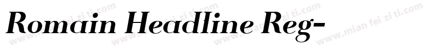 Romain Headline Reg字体转换